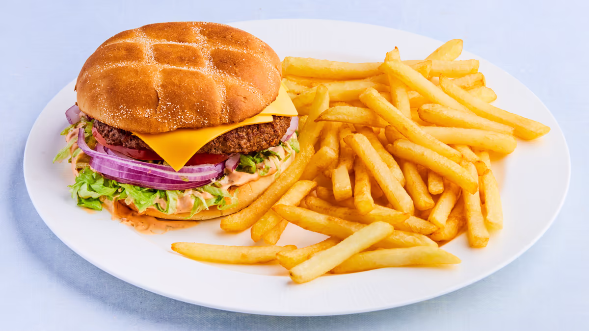 Cheeseburgertallerken