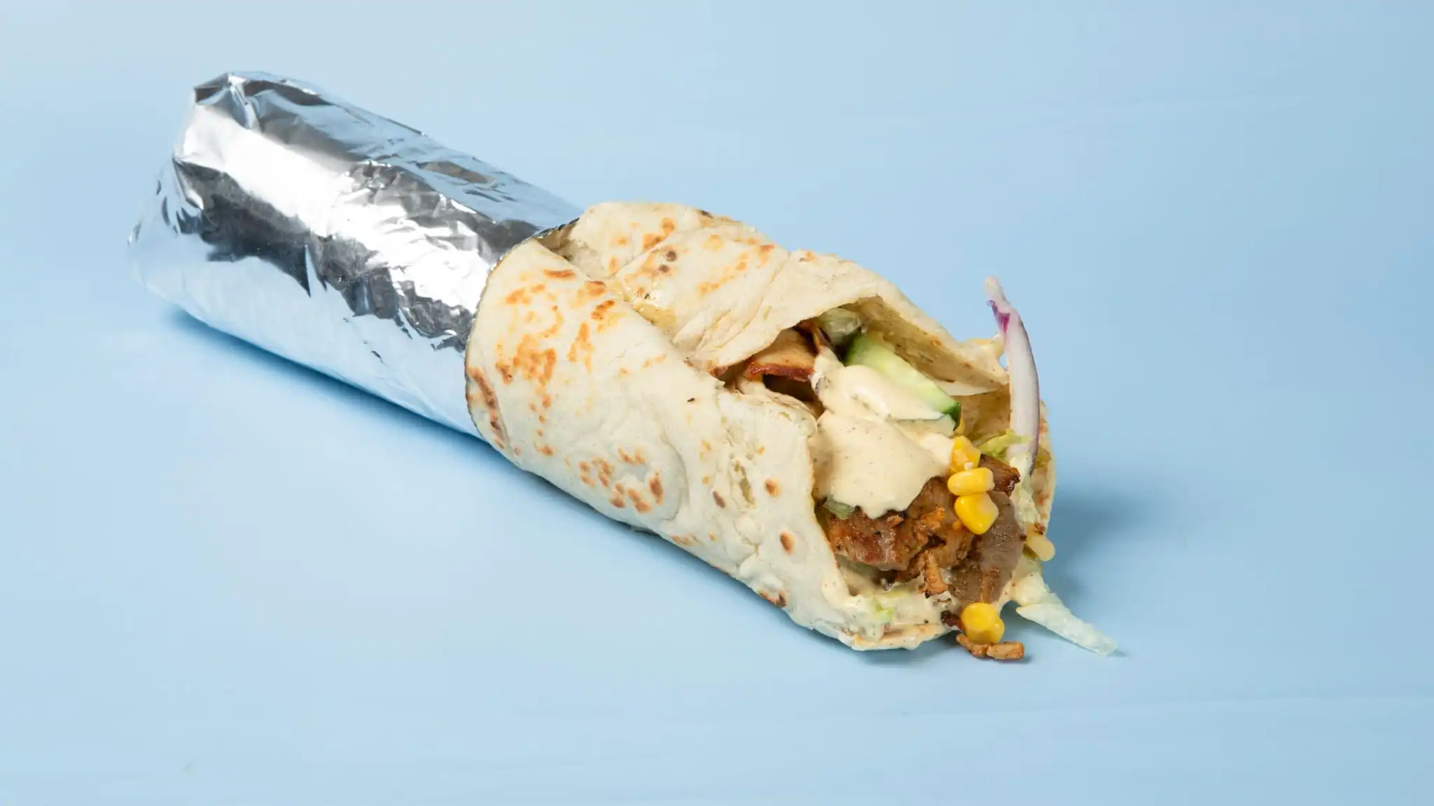 Kyllingkebab i rull